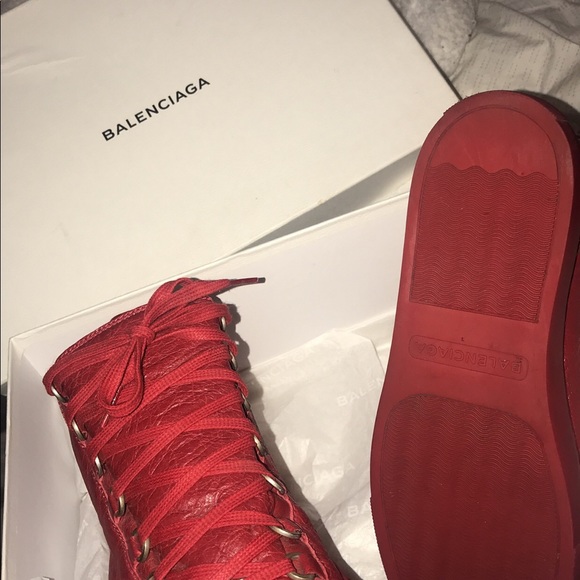 balenciaga heels red